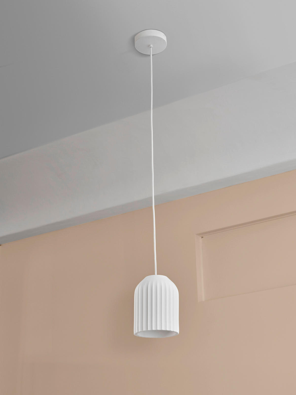 HÄNGELEUCHTE 15/120 cm  - Weiß, Basics, Stein (15/120cm) - Osram