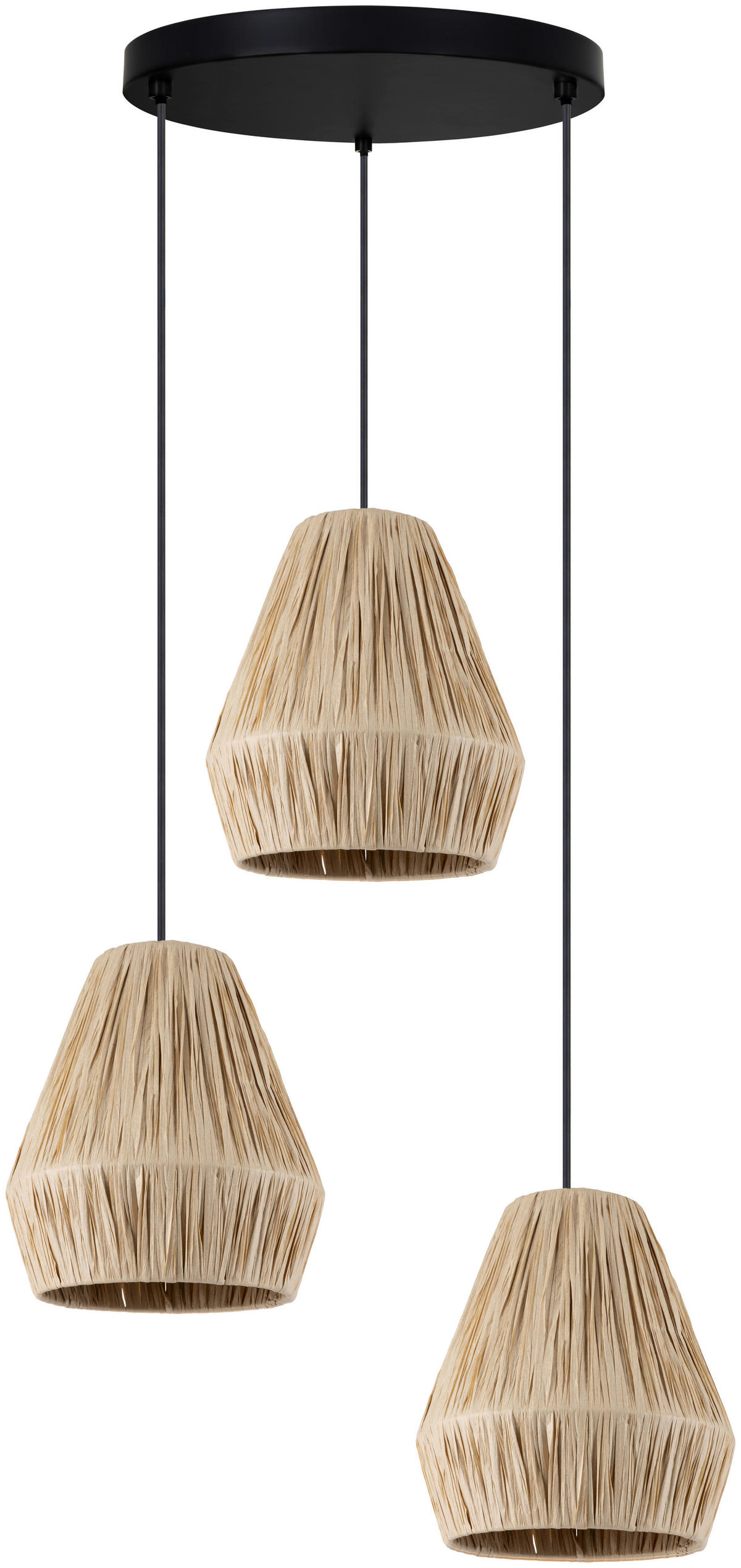 HÄNGELEUCHTE 42/120 cm   - Schwarz, Design, Papier/Metall (42/120cm) - Collet's Monde