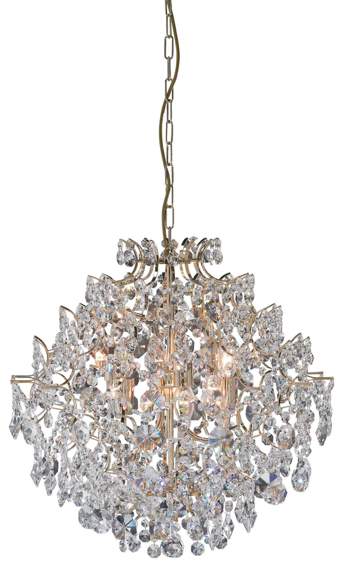 PENDELLEUCHTE ROSENDAL 53/56/53 cm   - Transparent/Goldfarben, Basics (53/56/53cm) - Markslöjd