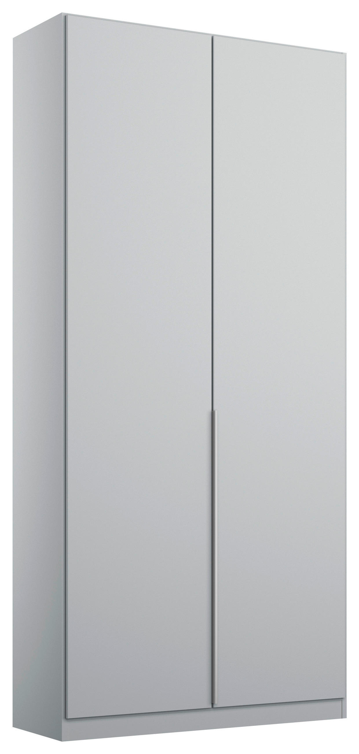 DREHTÜRENSCHRANK 91/229/54 cm,  in Hellgrau, 2 Tür(en)  - Hellgrau/Alufarben, MODERN, Holzwerkstoff (91/229/54cm) - Rauch Möbel