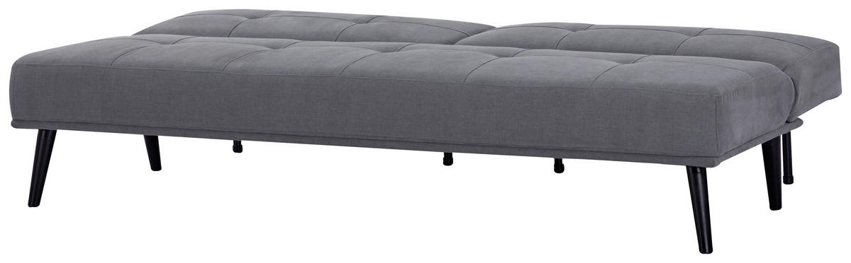 CANAPEA EXTENSIBILĂ textil gri  - negru/gri, Design, lemn/textil (191/81/81cm) - MID.YOU