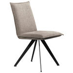 STUHL Webstoff Schwarz, Taupe Buche massiv  - Taupe/Schwarz, Basics, Holz/Textil (46/91/61cm) - Carryhome