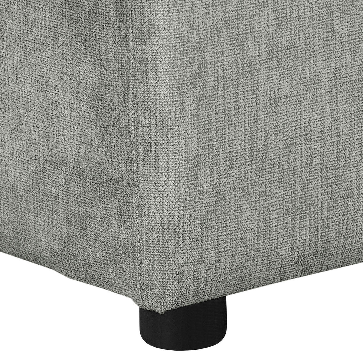 ECKSOFA Naomi Grau Mikrofaser Rückenkissen  - Schwarz/Grau, Design, Kunststoff/Textil (284/243cm) - P & B