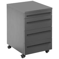 LADIČAR NA KOTAČIĆIMA  boje grafita, crna  - boje grafita/crna, Moderno, drvni materijal/metal (42/61/49cm)