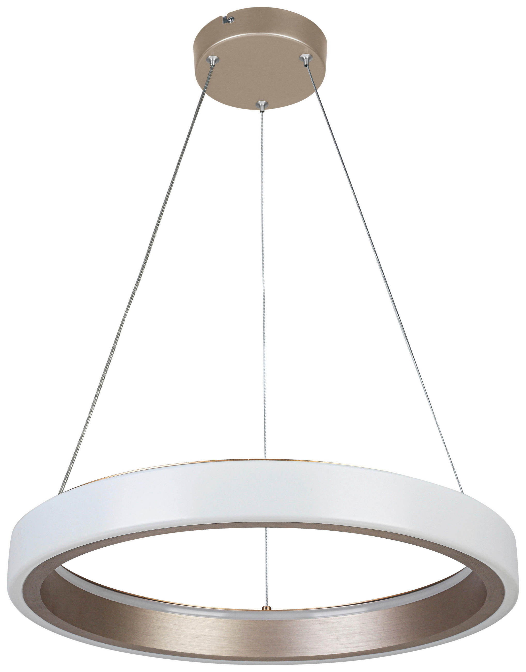 HÄNGELEUCHTE 50/120 cm   - Weiß/Cappuccino, Trend, Kunststoff/Metall (50/120cm) - Collet's Monde