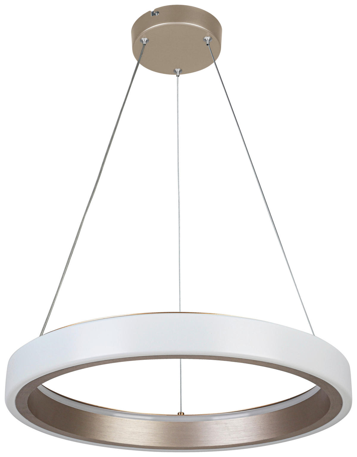 HÄNGELEUCHTE 50/120 cm   - Weiß/Cappuccino, Trend, Kunststoff/Metall (50/120cm) - Collet's Monde