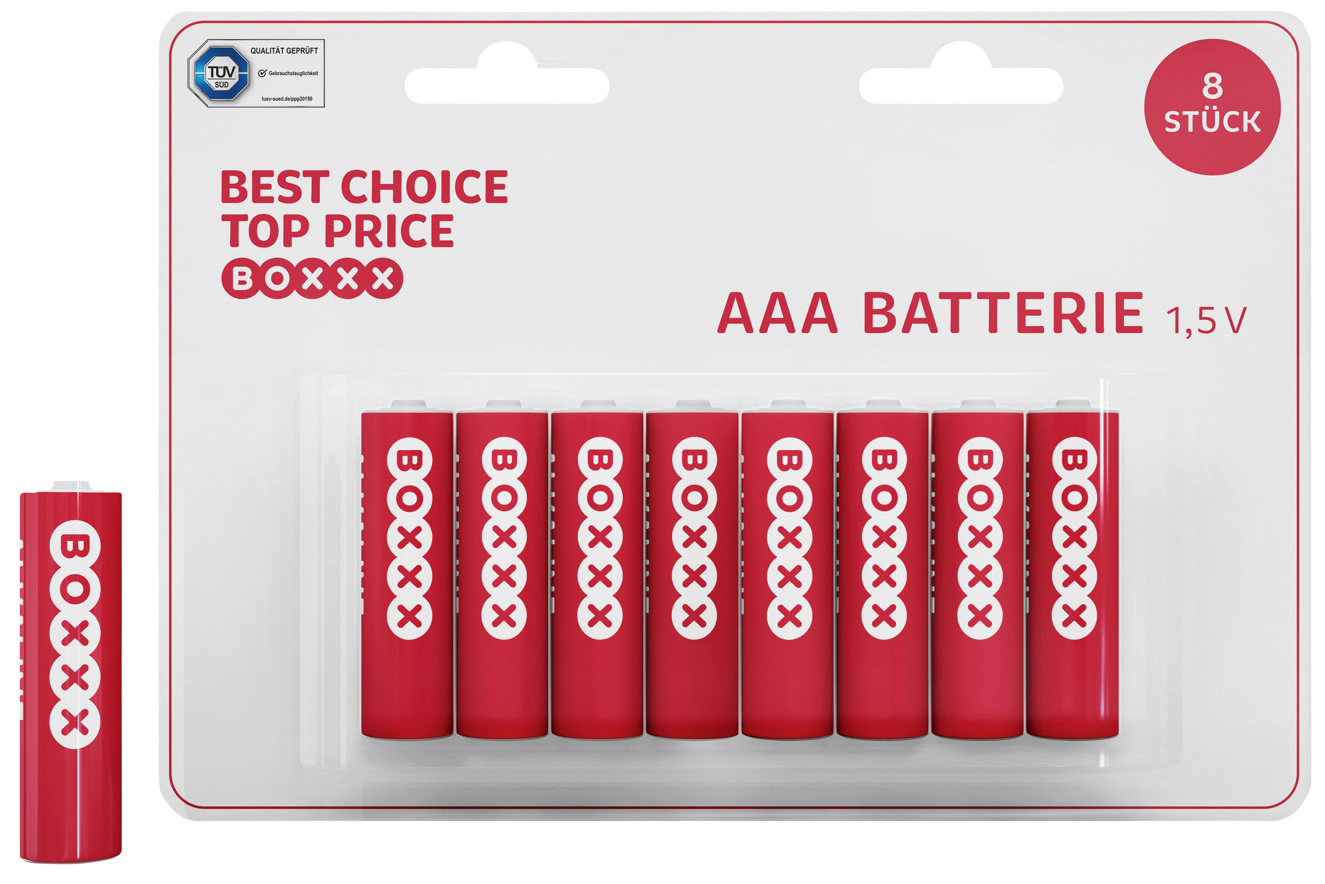 BATTERIE - Weiss/Rot, Basics (1/4,30cm) - Boxxx