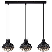 HÄNGELEUCHTE Milena 55/16/150 cm  - Schwarz, Design, Metall (55/16/150cm) - Globo