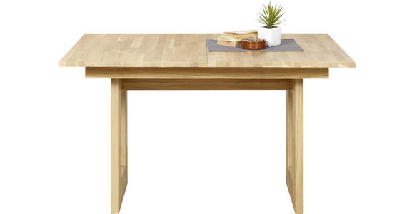 ESSTISCH in Holz 130-180/90/75 cm - Eichefarben, Natur, Holz (130-180/90/75cm) - Voleo