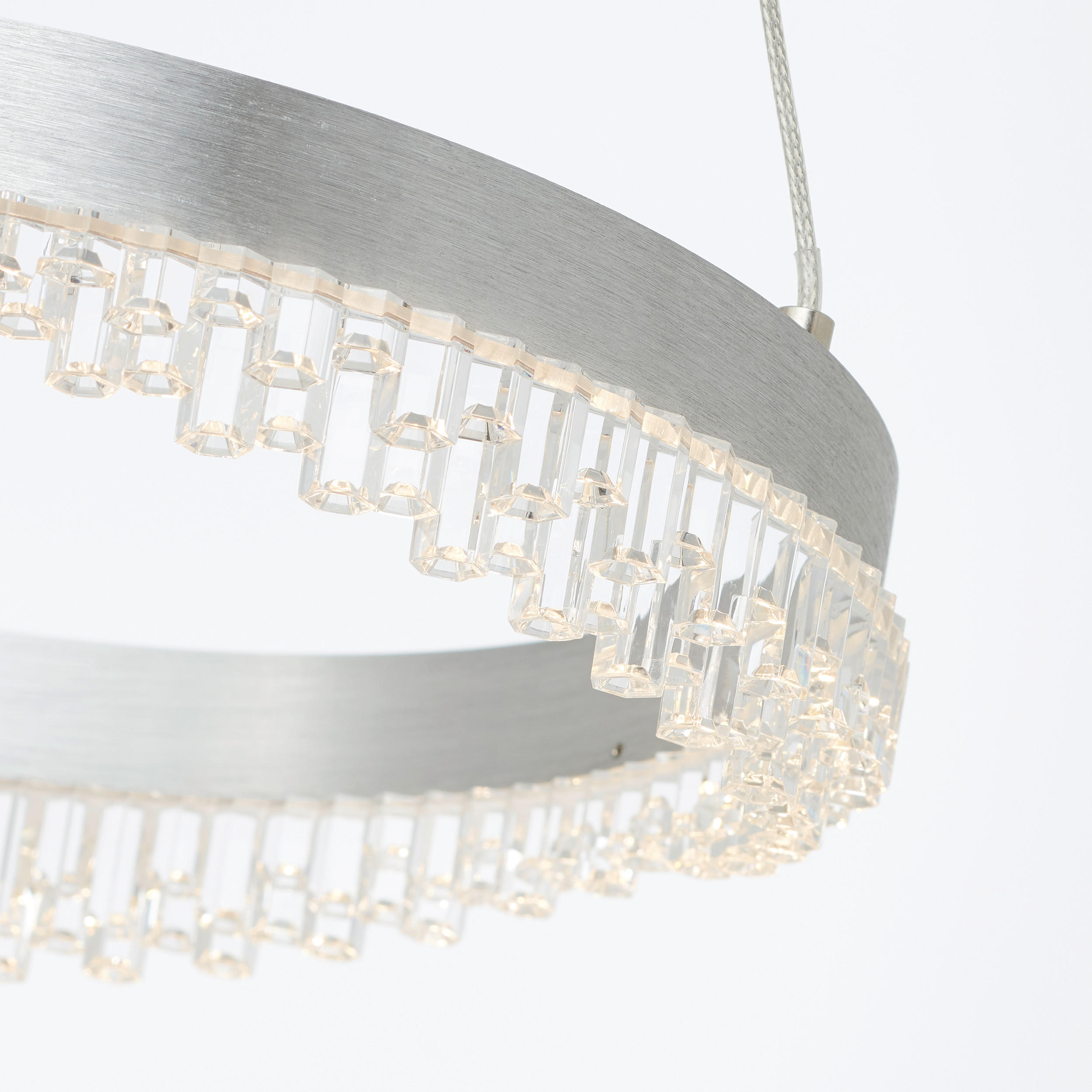 LED-HÄNGELEUCHTE 50/150 cm  - Alufarben, Design, Kunststoff/Metall (50/150cm)