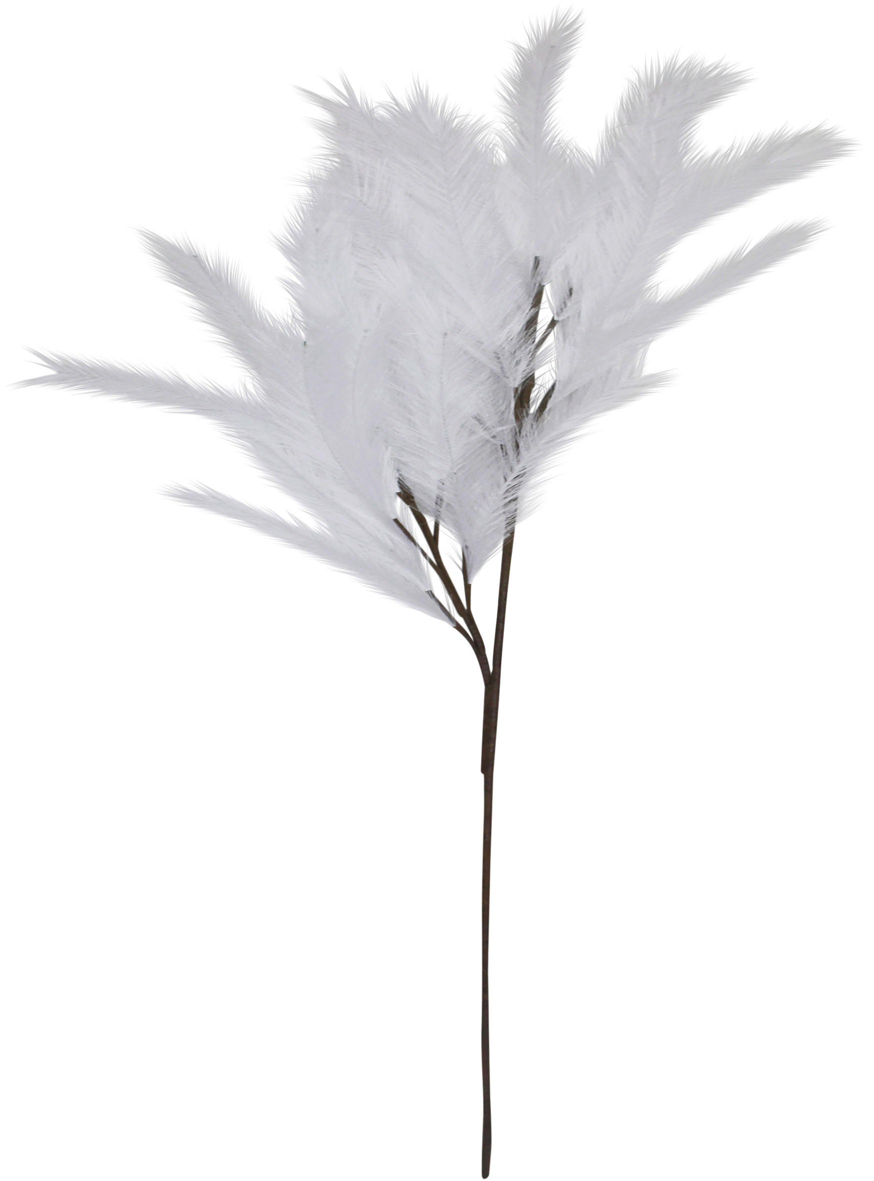 UMĚLÁ KVĚTINA svazek trávy 110 cm - bílá/hnědá, Basics, kov/plast (110cm) - Ambia Home