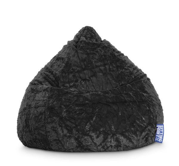 VREČA ZA SEDENJE FLUFFY XL      70/110 cm         - črna, Konvencionalno, tekstil (70/110cm)
