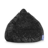 VREČA ZA SEDENJE FLUFFY XL      70/110 cm         - črna, Konvencionalno, tekstil (70/110cm)