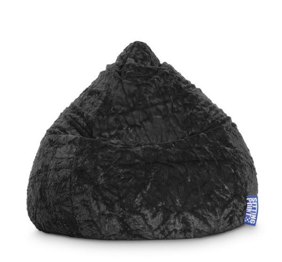 VREČA ZA SEDENJE FLUFFY XL      70/110 cm         - črna, Konvencionalno, tekstil (70/110cm)