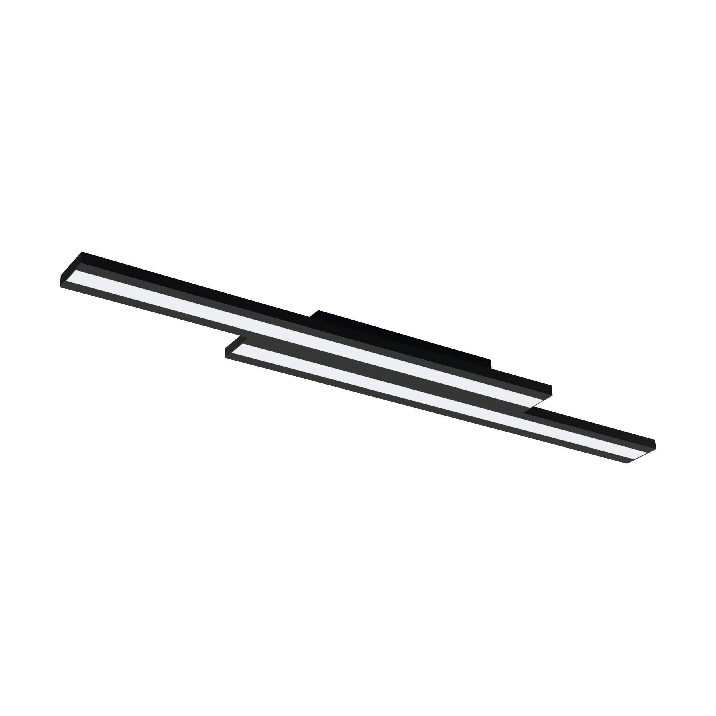 DECKENLEUCHTE Saliteras-Z  Smart 116/16/5 cm   - Schwarz/Weiß, Design, Kunststoff/Metall (116/16/5cm) - Eglo