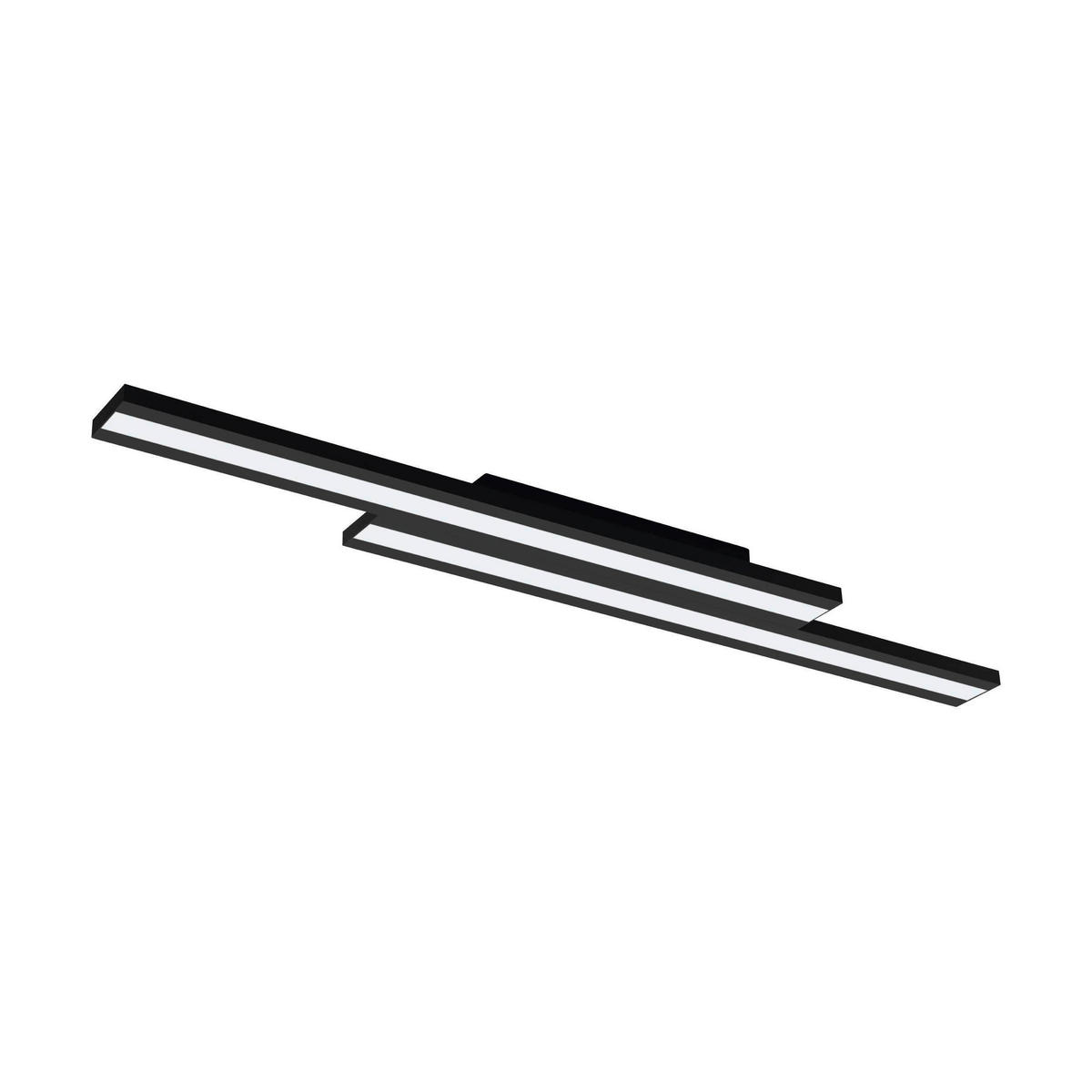 DECKENLEUCHTE 10,2 W    116/16/5 cm  - Weiss/Schwarz, Design, Kunststoff/Metall (116/16/5cm) - Eglo