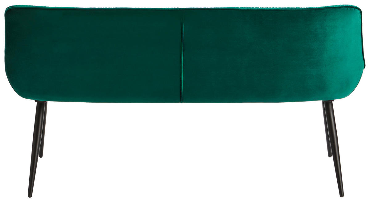 SITZBANK 160/84/69 cm Samt Grün, Schwarz Pappel Sperrholz  - Schwarz/Grün, MODERN, Holz/Textil (160/84/69cm) - Livetastic