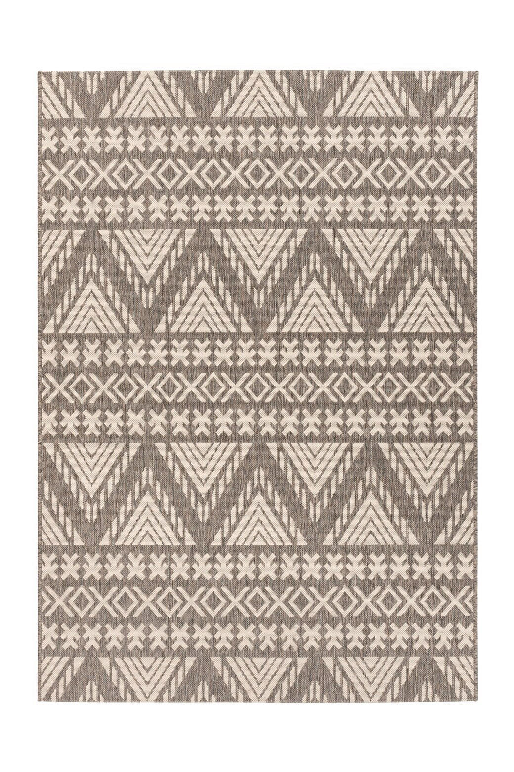FLACHWEBETEPPICH 120/170 cm Splash 500 Braun / Creme  - Creme/Braun, Konventionell, Textil (120/170cm)