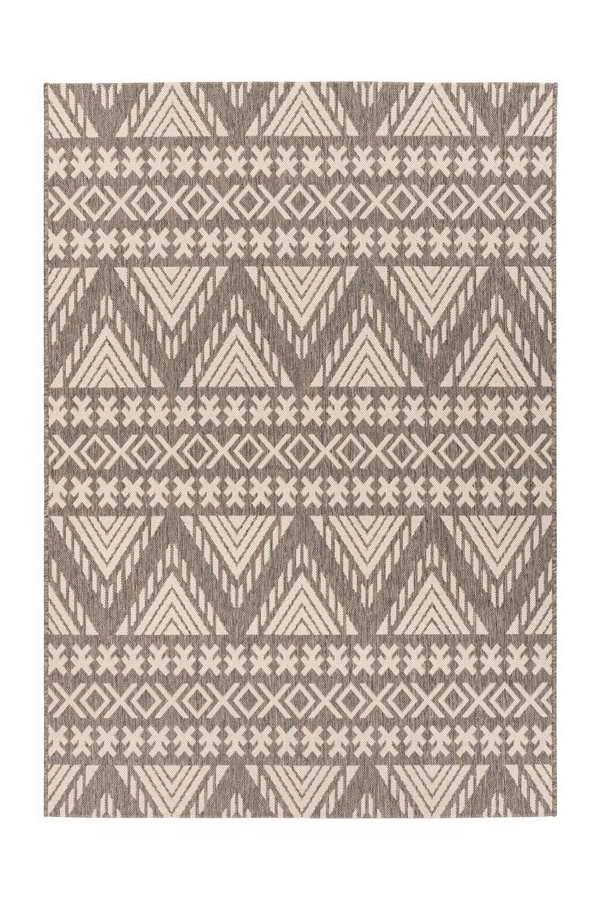 FLACHWEBETEPPICH 120/170 cm Splash 500 Braun / Creme  - Creme/Braun, Konventionell, Textil (120/170cm)