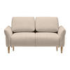 2-SITZER-SOFA in Webstoff Beige  - Eichefarben/Beige, Modern, Holz/Textil (150/85/92cm) - MID.YOU