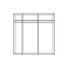 SCHWEBETÜRENSCHRANK 2-türig Weiß - Alufarben/Weiß, Design, Glas/Holzwerkstoff (250/216/68cm) - Hom`in SCHWEBETÜRENSCHRANK 2-türig Weiß - Alufarben/Weiß, Design, Glas/Holzwerkstoff (250/216/68cm) - Hom`in