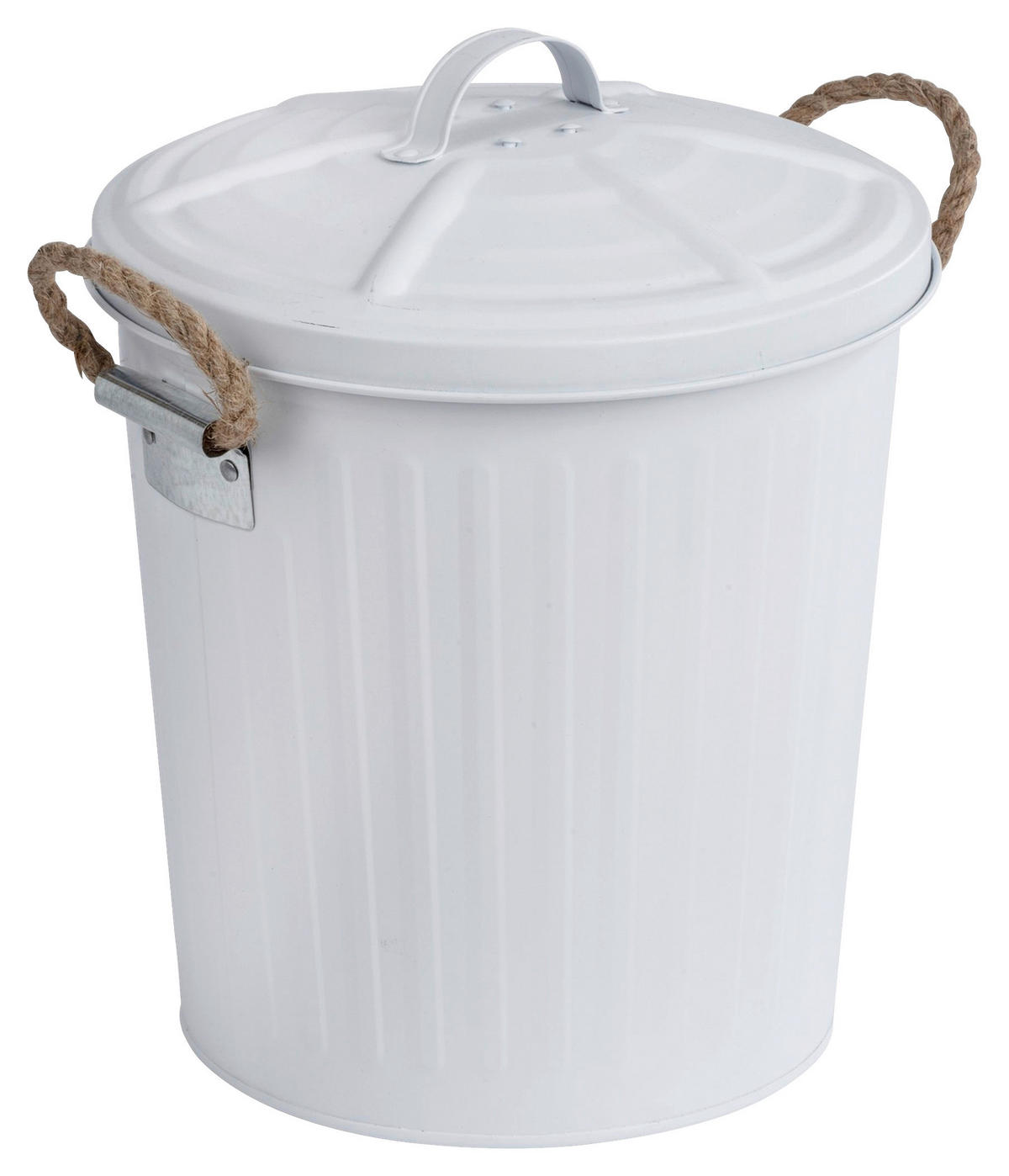 KOSMETIKEIMER GARA 6 L  - Weiß, Basics, Textil/Metall (24/28,5/23cm) - Wenko