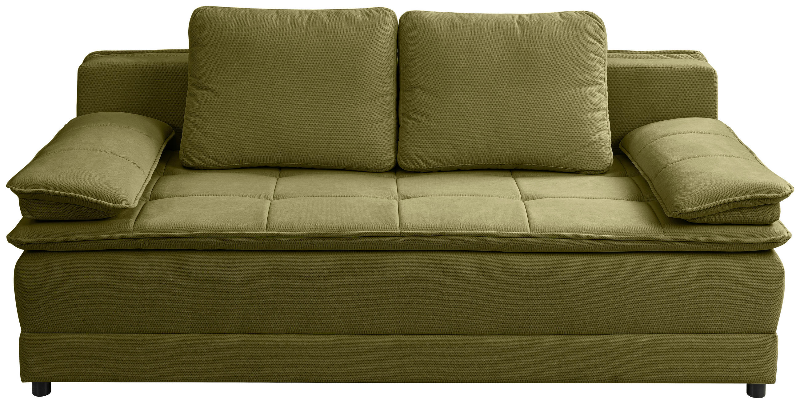 SCHLAFSOFA Webstoff Olivgrün  - Schwarz/Olivgrün, MODERN, Kunststoff/Textil (202/73-92/105cm) - MID.YOU