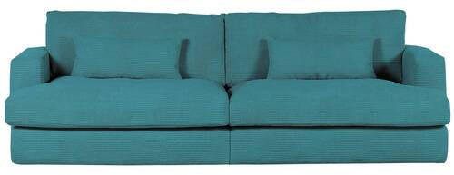 BIGSOFA Cord Petrol  - Petrol/Schwarz, ROMANTIK / LANDHAUS, Kunststoff/Textil (270/67/120cm) - Landscape