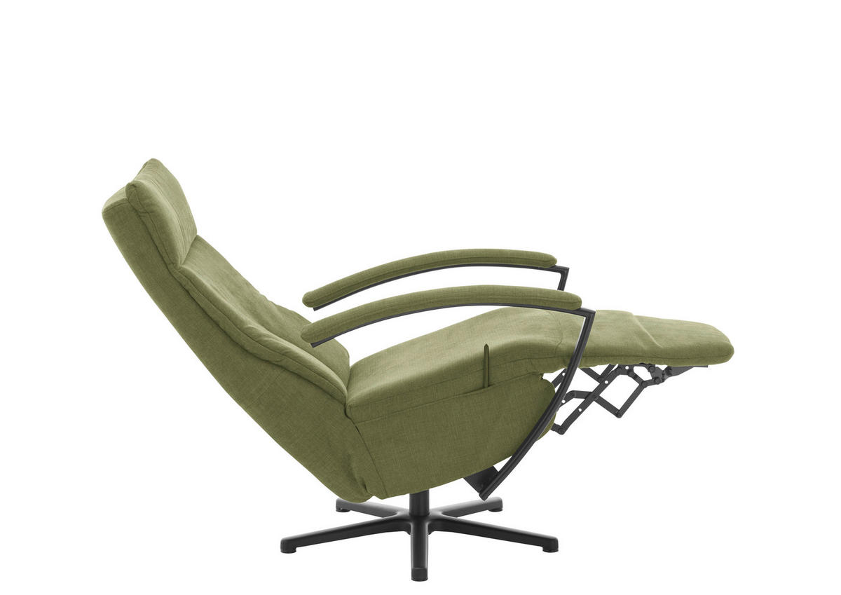 RELAXSESSEL in Textil Grün  - Schwarz/Grün, Design, Textil/Metall (76/110/83cm) - Beldomo Speed