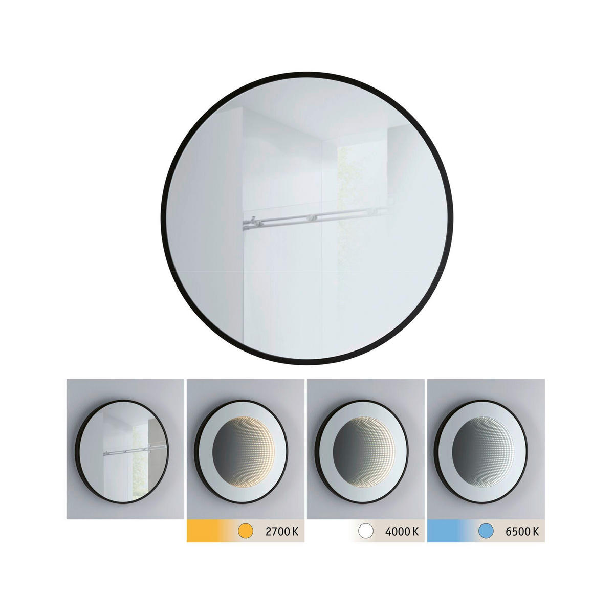 LED-WANDLEUCHTE Miro 50/4 cm   - Schwarz, Basics, Glas/Metall (50/4cm) - Paulmann