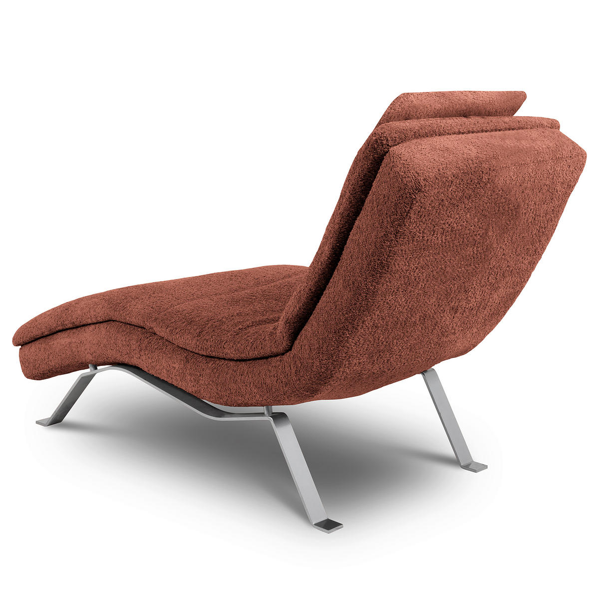 RELAXLIEGE Bouclé Beere  - Beere/Silberfarben, Design, Textil/Metall (65/95/171cm) - Celina Home