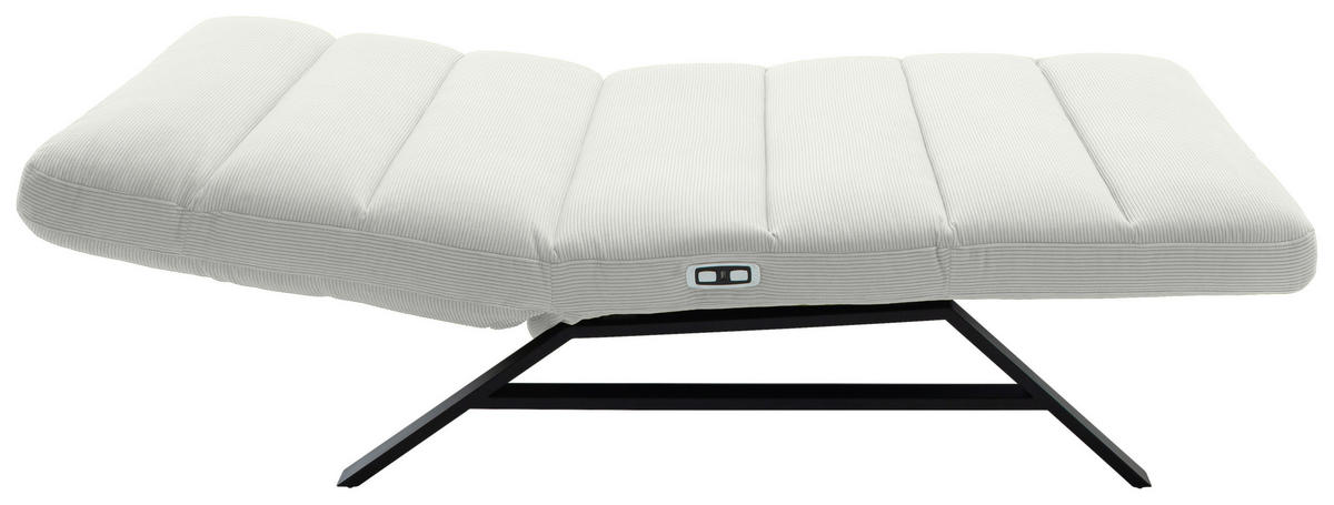 RELAXLIEGE Feincord Silberfarben  - Silberfarben/Schwarz, Design, Textil/Metall (120/54-113/158-198cm) - Pure Home Lifestyle