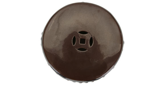 BEISTELLTISCH Braun, Rosa rund  - Braun/Rosa, Design, Keramik (33/45cm) - Carryhome