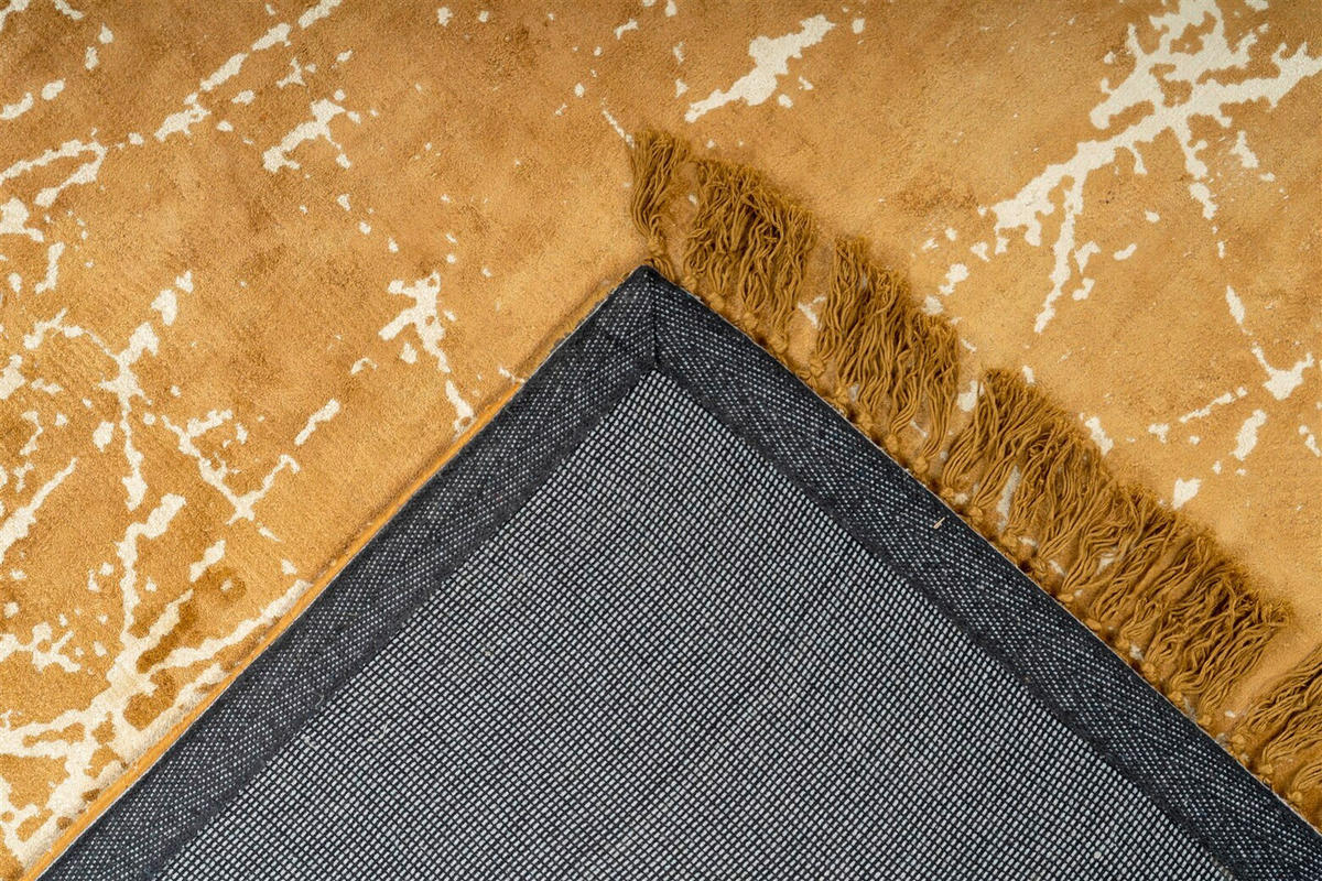 Covor Cu Țesătură Plată  - auriu, Basics, textil (160/230cm) - Kayoom