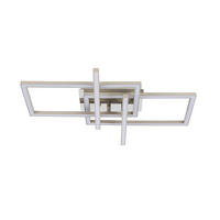 LED-DECKENLEUCHTE 24 W    50/43/7,6 cm  - Sandfarben/Chromfarben, Basics, Kunststoff/Metall (50/43/7,6cm) - Novel