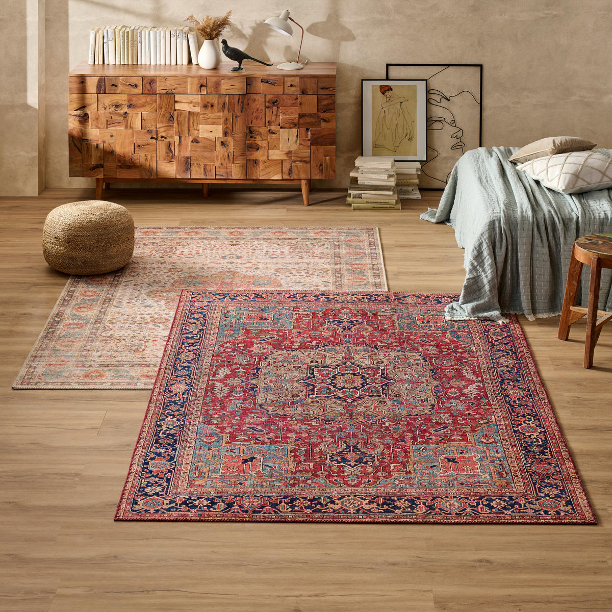 VINTAGE KOBEREC, 130/190 cm, červená - červená, Lifestyle, textil (130/190cm) - Boxxx