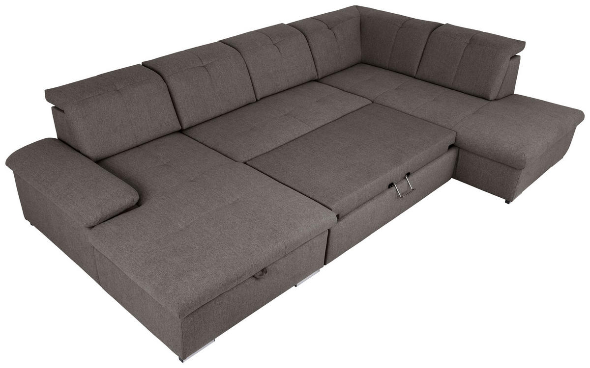 WOHNLANDSCHAFT Grau  - Grau, Design, Textil/Metall (173/328/215cm) - MID.YOU