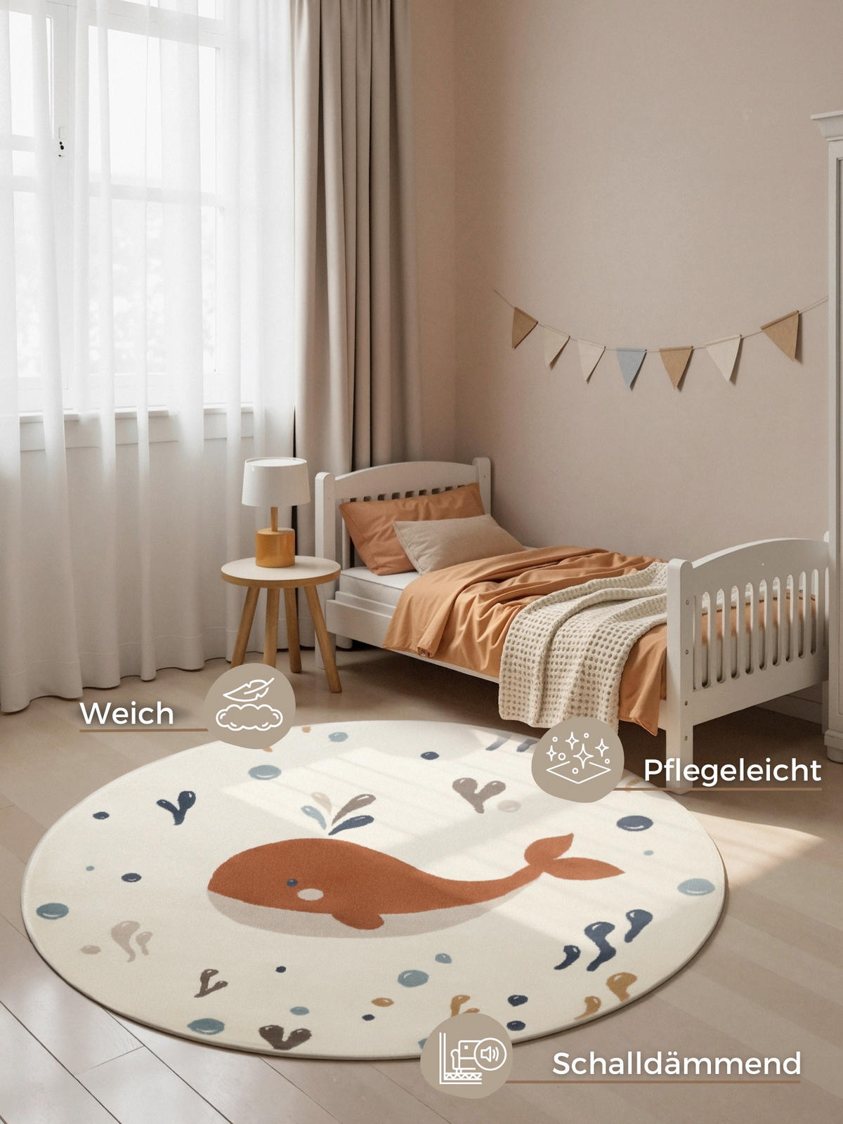 KINDERTEPPICH 160 cm Adventures Wal  - Multicolor/Creme, Design, Kunststoff/Textil (160cm) - Hanse Home