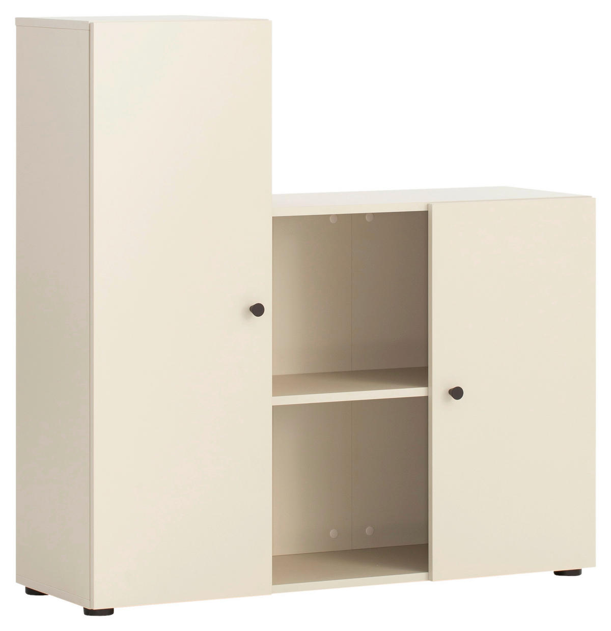 RAUMTEILER  in Holzwerkstoff   - Beige/Schwarz, Design, Holzwerkstoff/Kunststoff (104,3/106,2/33,1cm) - MID.YOU