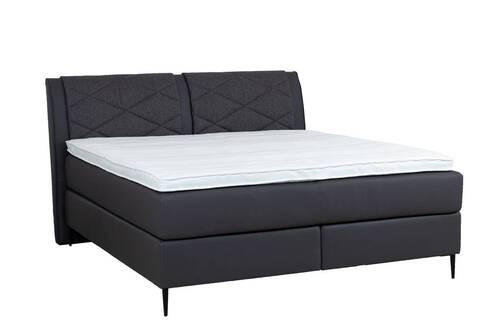 BOXSPRINGBETT 180/200 cm  in Anthrazit  - Anthrazit/Schwarz, Design, Textil/Metall (180/200cm) - Beldomo - Sleep