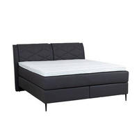 BOXSPRINGBETT 180/200 cm  in Anthrazit  - Anthrazit/Schwarz, Design, Textil/Metall (180/200cm) - Beldomo - Sleep
