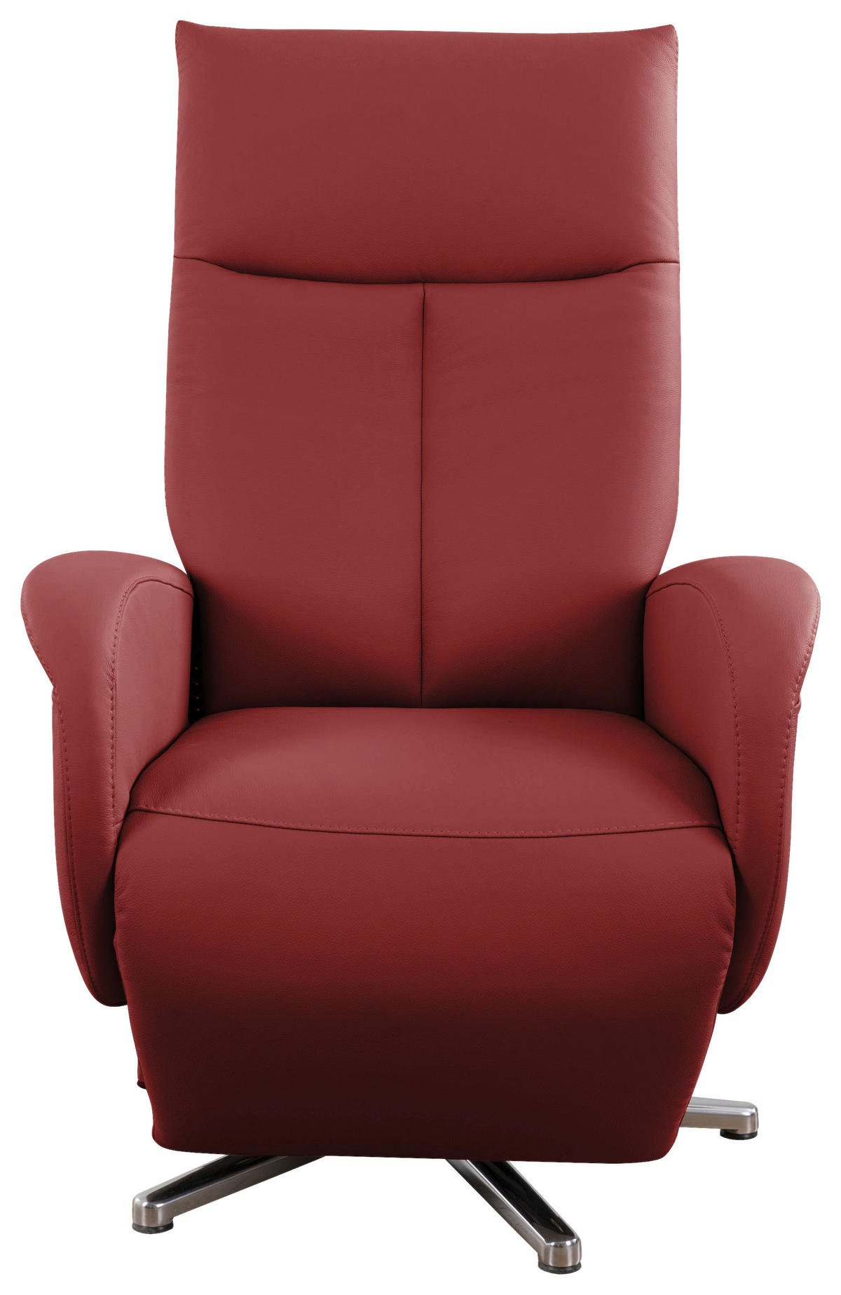 DREHSTUHL  in Rot  - Chromfarben/Rot, Konventionell, Leder/Metall (75/112/82cm) - Sit & More