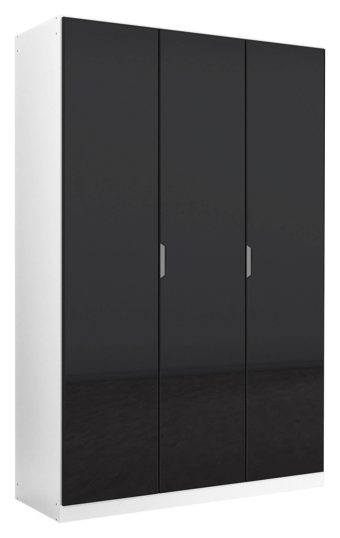 DREHTÜRENSCHRANK in Weiss, Dunkelgrau  - Weiss/Dunkelgrau, Konventionell, Glas/Holzwerkstoff (136/210/52cm) - Xora