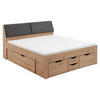 STAURAUMBETT 180/200 cm  in Eiche Artisan  - Eiche Artisan/Grau, KONVENTIONELL, Holzwerkstoff (180/200cm) - Boxxx