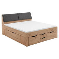 STAURAUMBETT 180/200 cm  in Eiche Artisan  - Eiche Artisan/Grau, KONVENTIONELL, Holzwerkstoff (180/200cm) - Boxxx