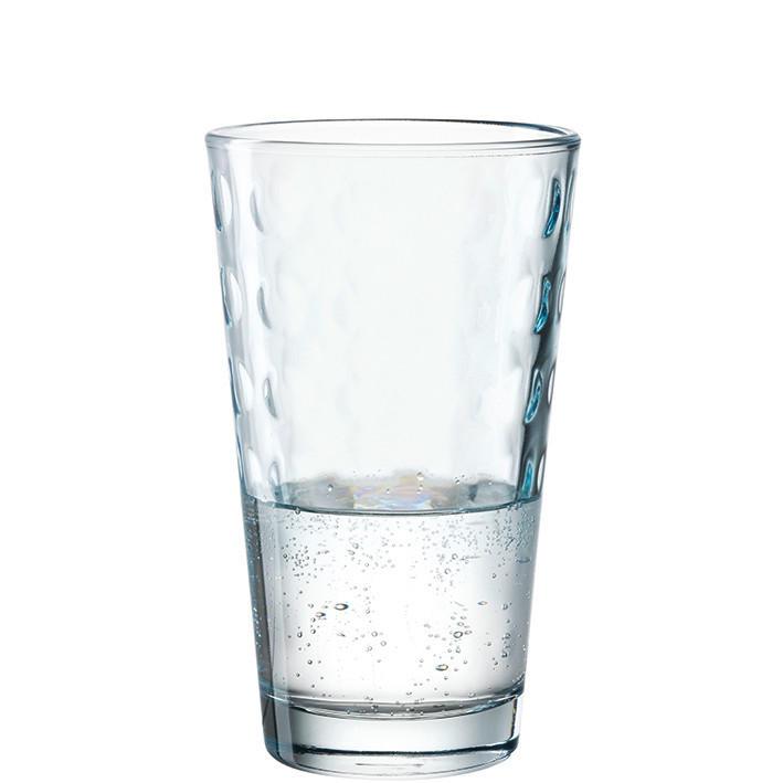 ČAŠA ZA VODU  540 ml  - svetloplava, Osnovno, staklo (9,20/15,50/9,20cm) - Leonardo