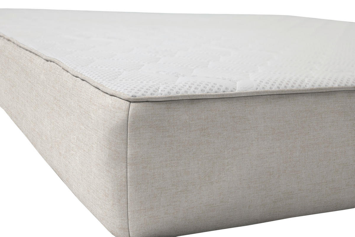 TASCHENFEDERKERNMATRATZE 180/200 cm Höhe ca. 25 cm  - Beige/Weiß, Trend, Textil (180/200cm) - Esposa