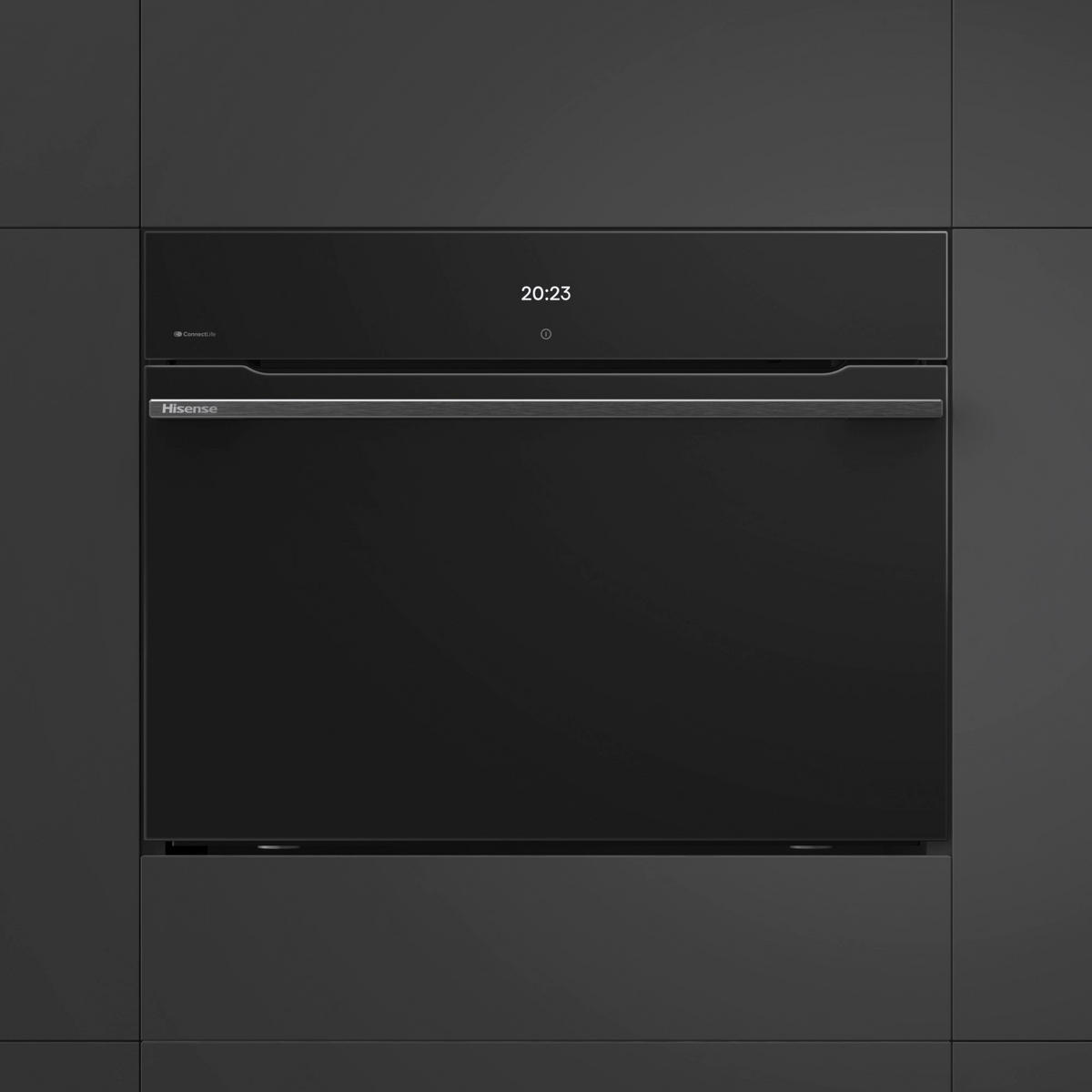 KOMPAKTBACKOFEN BIM406A8B  - Schwarz, Basics, Glas/Metall (59,5/45,5/54,6cm) - Hisense