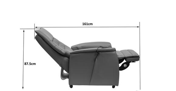 FERNSEHSESSEL  mit Relaxfunktion, Kopfteilverstellung, Aufstehhilfe, Fußteilverstellung Echtleder Lederlook Cognac  - Cognac/Schwarz, Design, Leder/Kunststoff (78.5/87,5-112,5/87,5-161cm) - Cantus