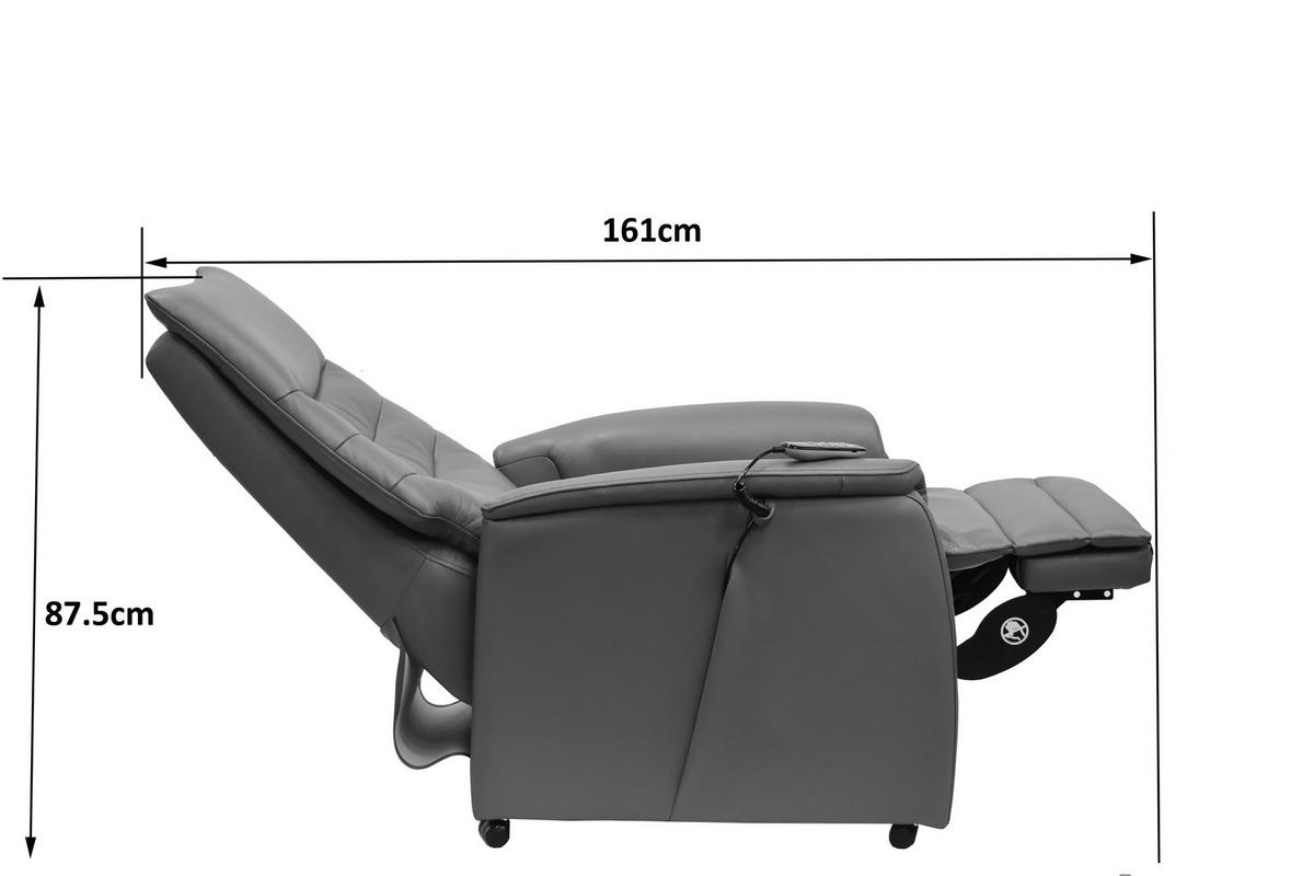 FERNSEHSESSEL  mit Relaxfunktion, Kopfteilverstellung, Aufstehhilfe, Fußteilverstellung Echtleder Lederlook Cognac  - Cognac/Schwarz, Design, Leder/Kunststoff (78.5/87,5-112,5/87,5-161cm) - Cantus